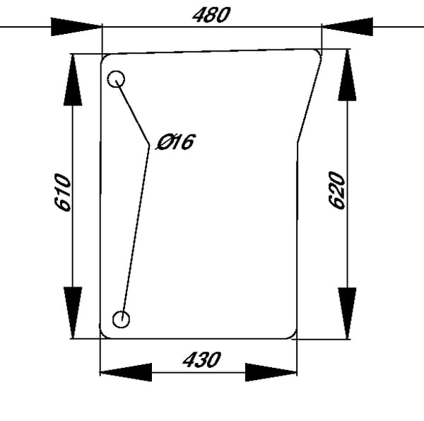 Kabine Frontscheibe unten L151753N