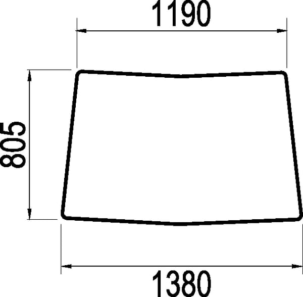Kabine Frontscheibe L112972N
