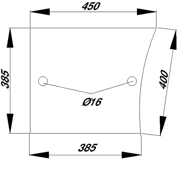 Kabine Türscheibe unten D8055