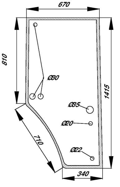 Kabine Türscheibe R131164N