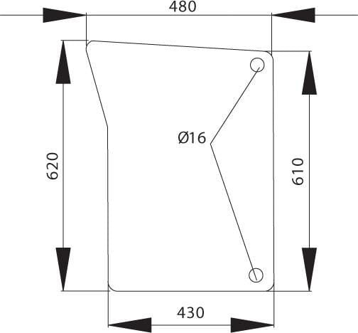Kabine Frontscheibe unten L151752N