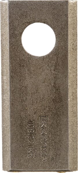Mähmesser links / rechts 108x48x3 mm, Bohrung Ø 21 mm, geeignet für Galfre / Marangon / New Holland, 25er-Packung aus der Kategorie Trommel- und Scheibenmähwerk