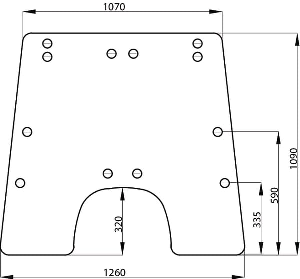 Kabine Frontscheibe, oben kippbar AL71287N