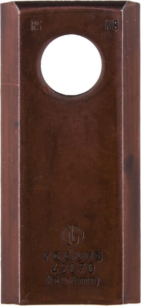 Mähmesser links / rechts 94x40x4 mm, Bohrung Ø 19 mm, geeignet für Fella, 25er-Packung aus der Kategorie Trommel- und Scheibenmähwerk