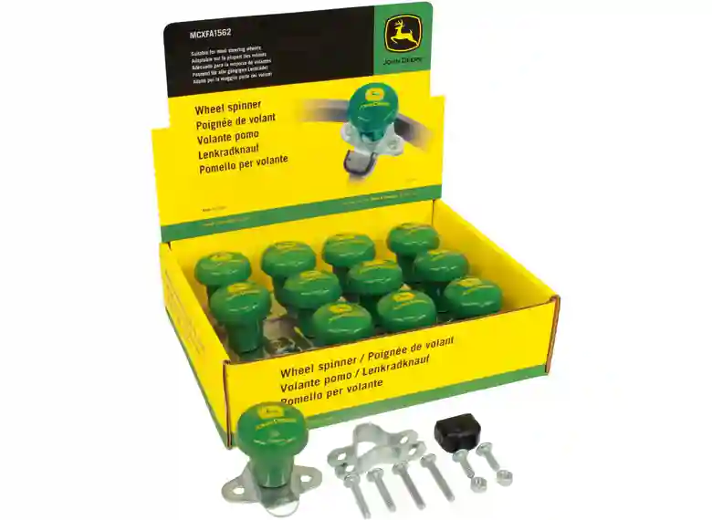 JOHN DEERE Lenkradknauf Lenkhilfe Logo Grün-Gelb