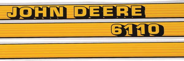 Kabine Aufkleberset "John Deere 6110" TR6110JD