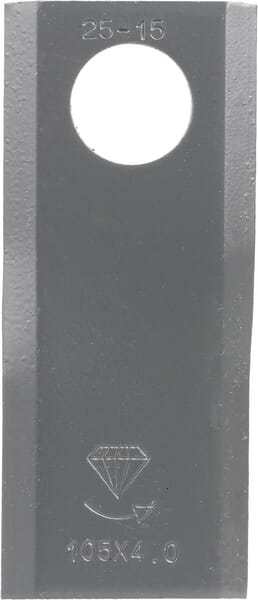 Mähmesser links 107x45x4 mm, Bohrung Ø 21 mm, geeignet für Gyrland, 25er-Packung aus der Kategorie Trommel- und Scheibenmähwerk