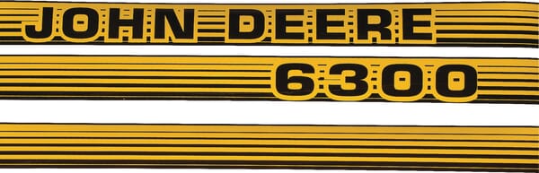 Kabine Aufkleberset "John Deere 6300" TR6300JD