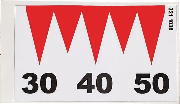 Frontansicht Lemken Abziehbild Schnittbreite R. Va