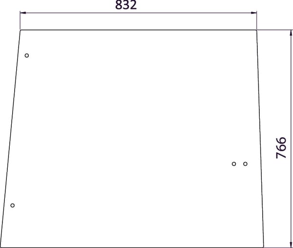 Kabine Seitenscheibe D8076