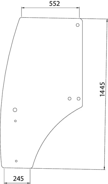 Kabine Türscheibe R198625N