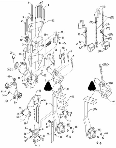 Frontansicht Lemken Drehlager D60 D20