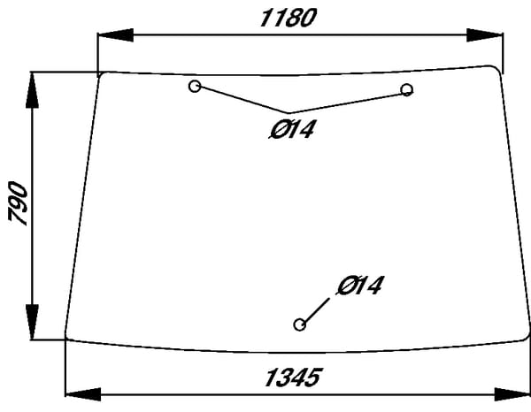 Kabine Frontscheibe fest D8180