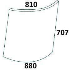 Kabine Frontscheibe oben rechts R50753N