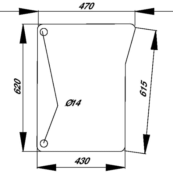 Kabine Frontscheibe unten D8181