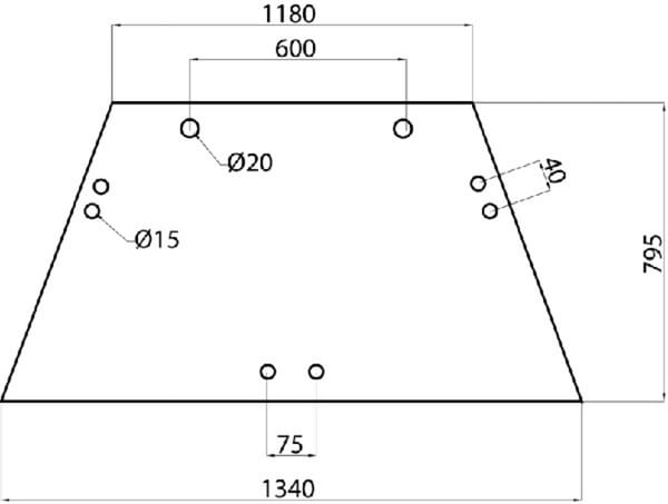 Kabine Frontscheibe aufstellbar L78726N