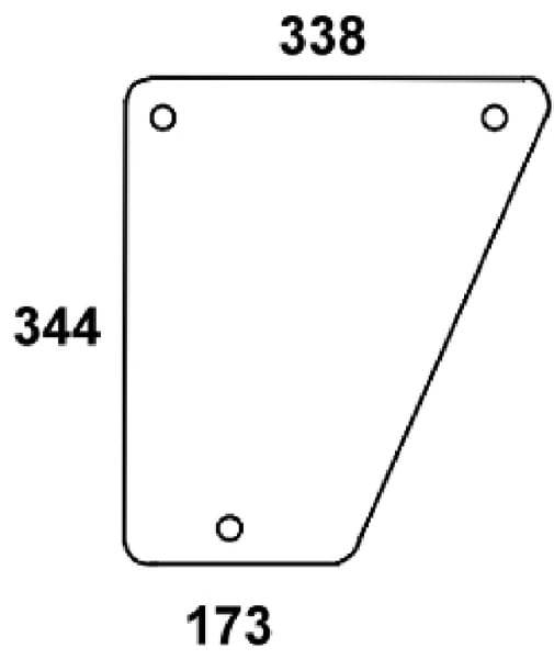 Kabine Frontscheibe unten l/r D8050