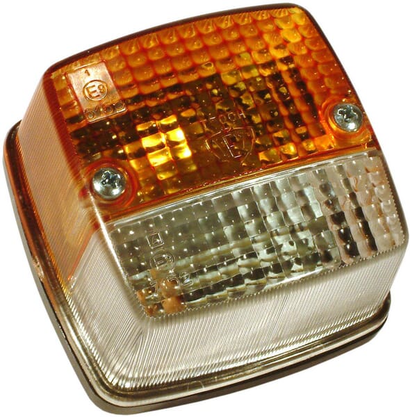 Beleuchtung Richtungs- und Positionslicht quadratisch, gelb / weiß, angeschraubt, Vapormat VPM3764