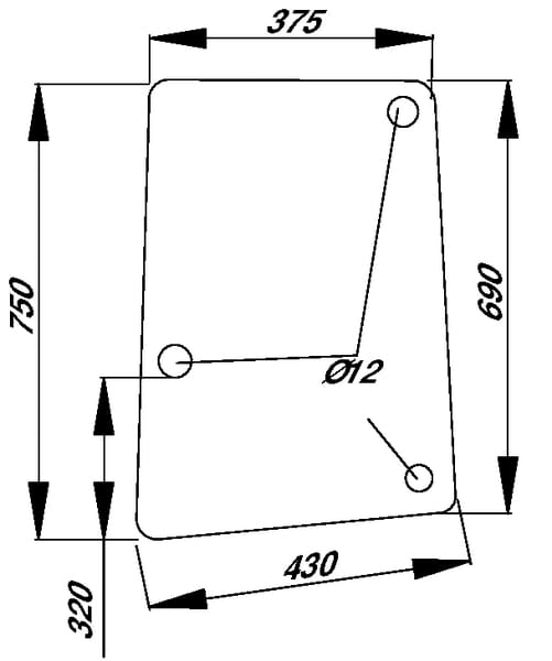 Kabine Seitenscheibe L113306N