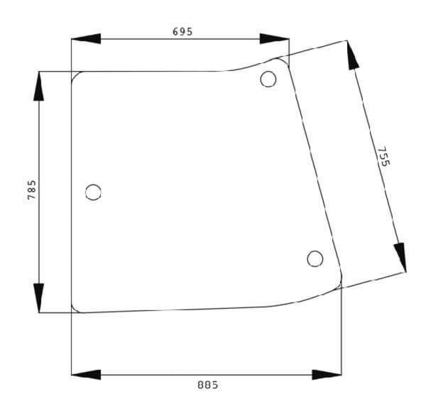 Kabine Seitenscheibe R201574N