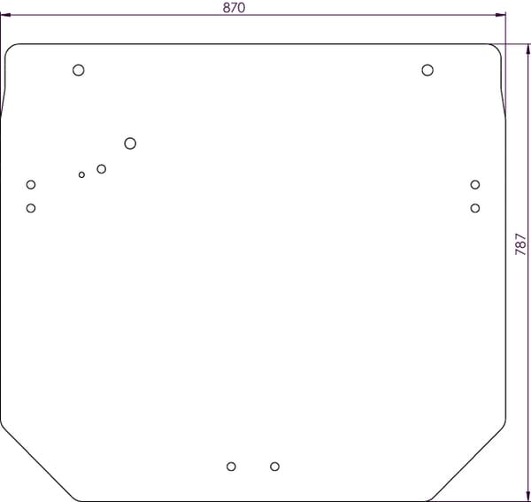 Kabine Heckfenster 11 Löcher R261272N