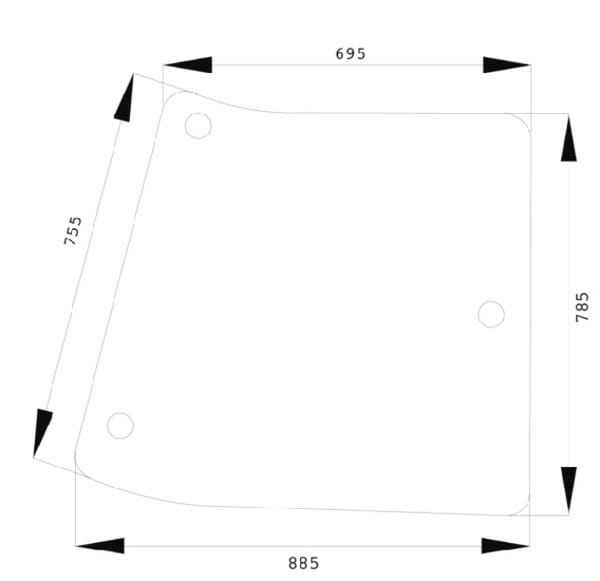 Kabine Seitenscheibe R201575N