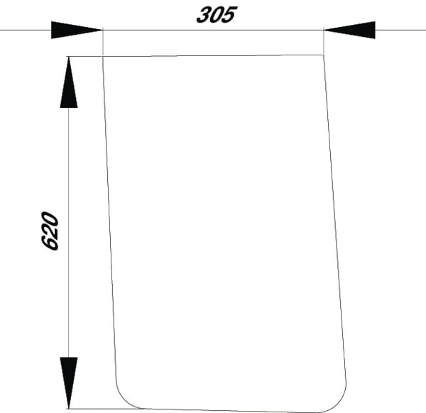 Kabine Frontscheibe unten D8092