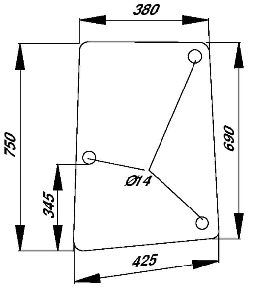 Kabine Seitenscheibe D8187
