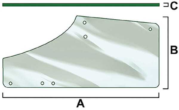 Kabine Obere Türscheibe, lH VPM7368