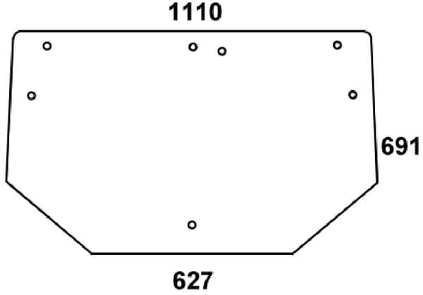 Kabine Hinteres Glas ER047360N