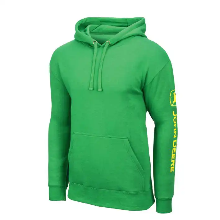 JOHN DEERE Pullover in Grün mit Ärmel-Logo