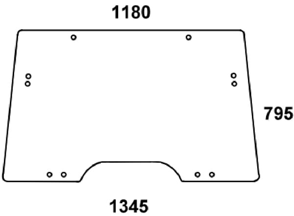 Kabine Frontscheibe aufstellbar L171338N