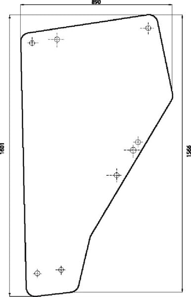 Kabine Türscheibe 6005023110N