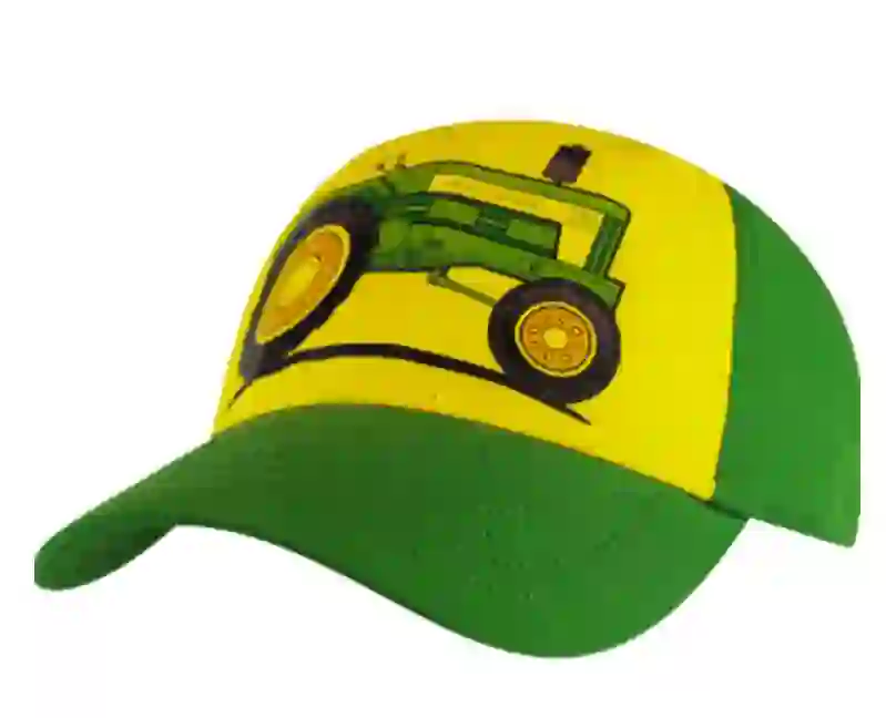 JOHN DEERE Vintage Kinder Cap Traktor Grün Gelb