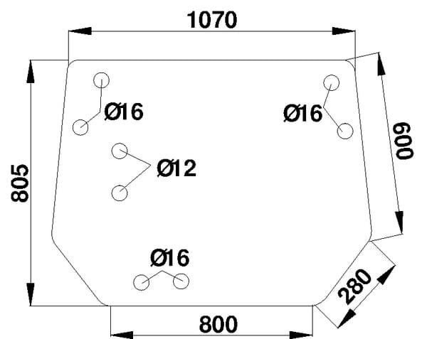 Kabine Heckscheibe oben D8051