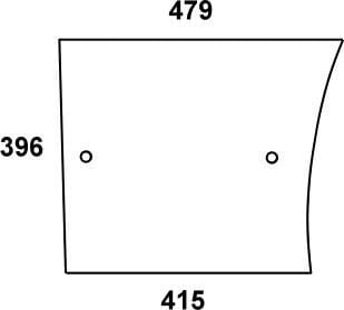 Kabine Türscheibe unten L57905N