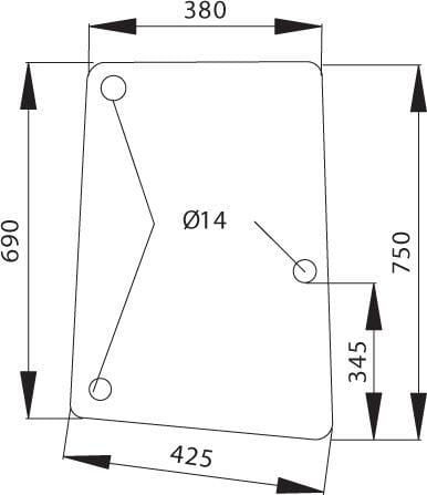 Kabine Seitenscheibe D8183