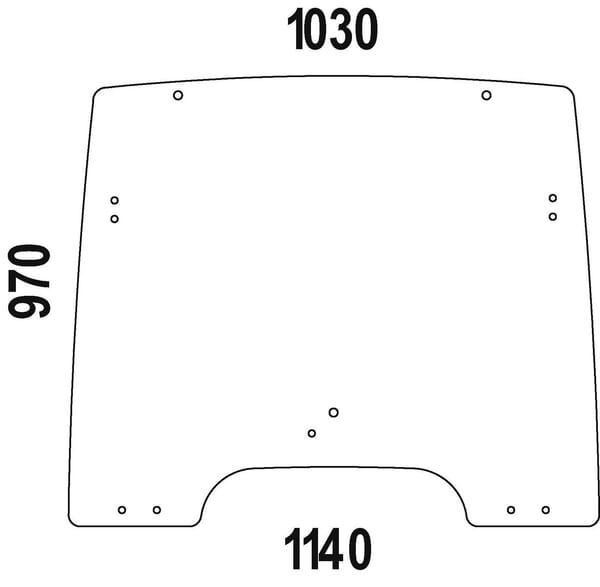 Kabine Frontscheibe oben R264822N