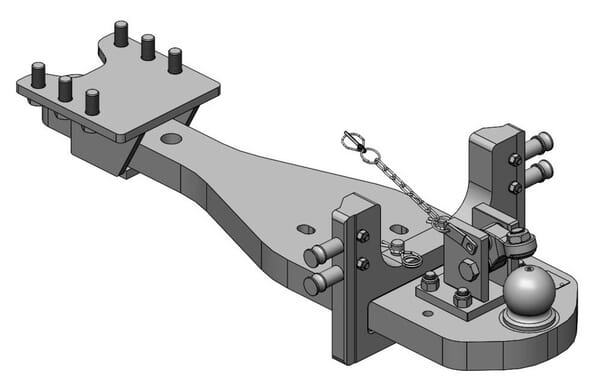 Anhängerkupplungen Heavy Duty Drawbar K80® JD 6230R, 6250R SET 009603880SETA17
