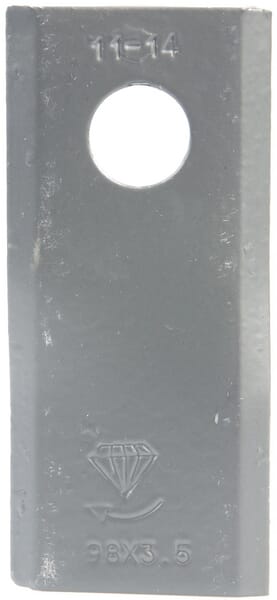 Mähmesser rechts 98x45x3,5 mm, Bohrung Ø 16,50 mm, geeignet für Morra, 25er-Packung aus der Kategorie Trommel- und Scheibenmähwerk