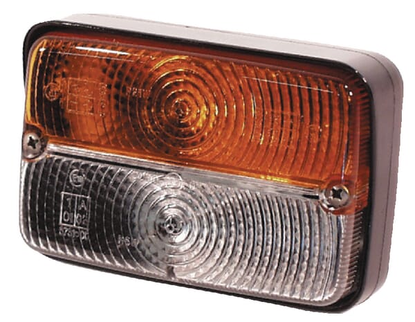 Beleuchtung Richtungs- und Positionslicht  , vorne, rechteckig, 12V, gelb / transparent, angeschraubt, 80x120mm, Cobo 03104000