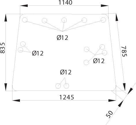 Kabine Heckscheibe oben D8070