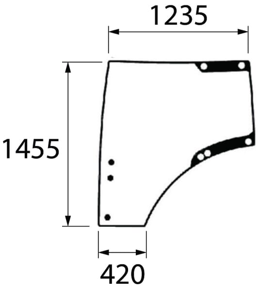 Kabine Türscheibe links L212967KR