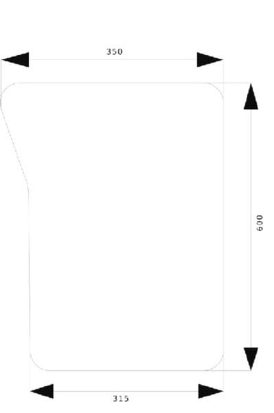 Kabine Frontscheibe unten R199280N