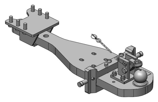 Anhängerkupplungen Heavy Duty Drawbar K80® JD 6175R, 6195R, 6215R SET 009603870SETA17