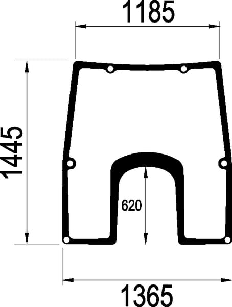 Kabine Frontscheibe L166875N
