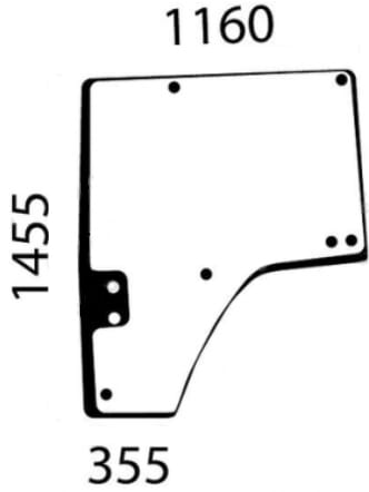 Kabine Door glass left R564765