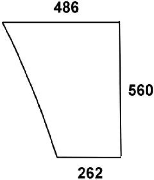 Kabine Frontscheibe unten rechts L62576N