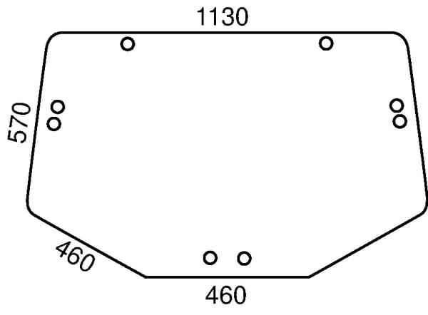 Kabine Heckscheibe oben L202528KR