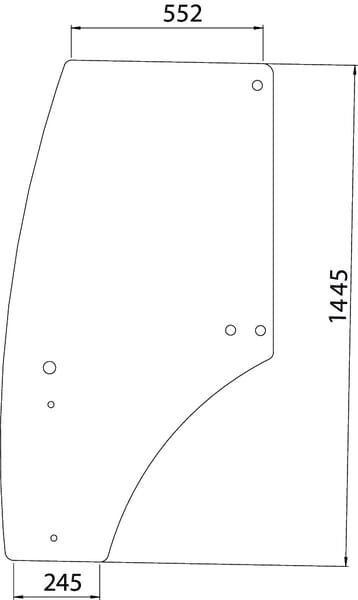 Kabine Türscheibe R198624N